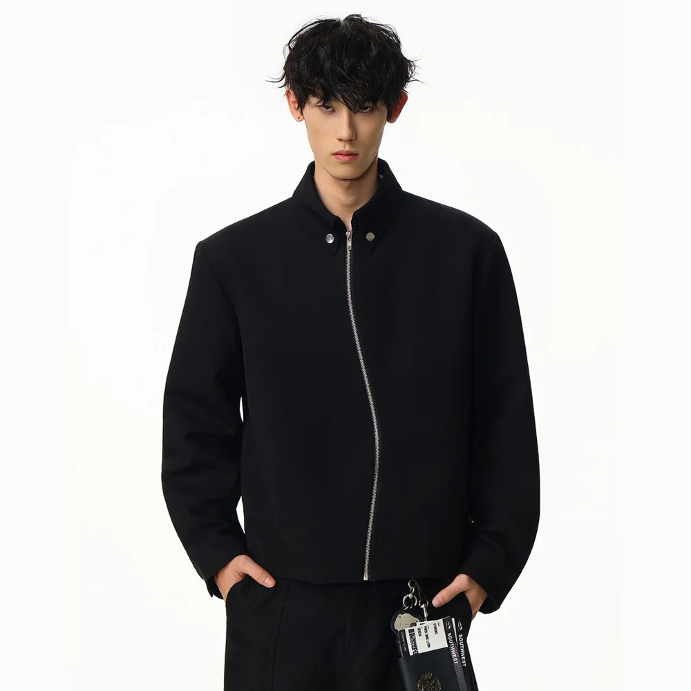 Men Niche Fashion Cleanfit Vintage S-Zip Casual Loose Cargo Jacket Cityboy Japan Korean Streetwear Spring Autumn Coat