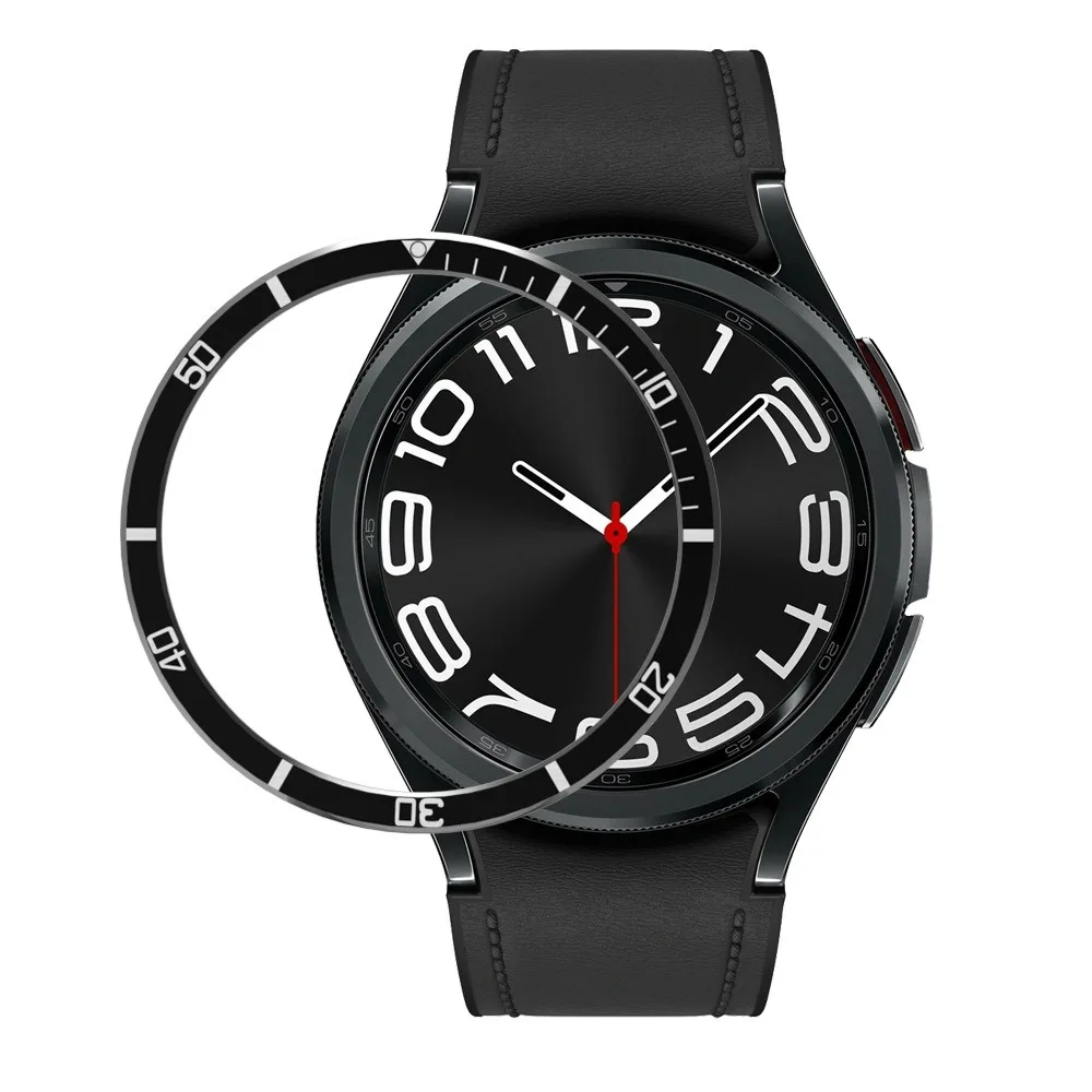Compass Metal Bezel for Samsung Galaxy Watch 6/5/4 44mm 40mm/5 Pro 45mm/Classic  Stainless Steel Watchbezel Protective Time Ring