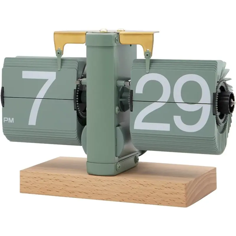 

ABMR-Flip Clock-Mechanical Retro Style-1 Piece Flip Table Clock-Picture Color-High Quality Home And School Decorations