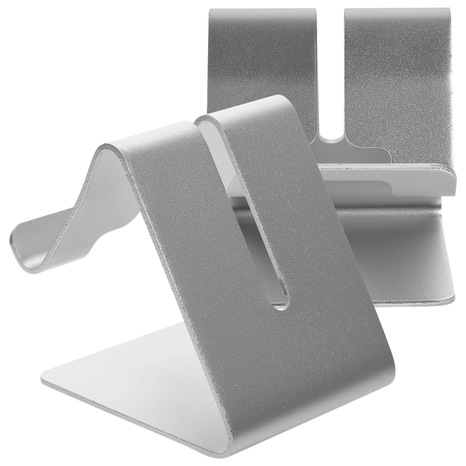 

2pcs Desktop Metal Cellphone Stand Portable Aluminium Alloy Mobile Phone Stand Holder Office Universal Phone Rack Supply