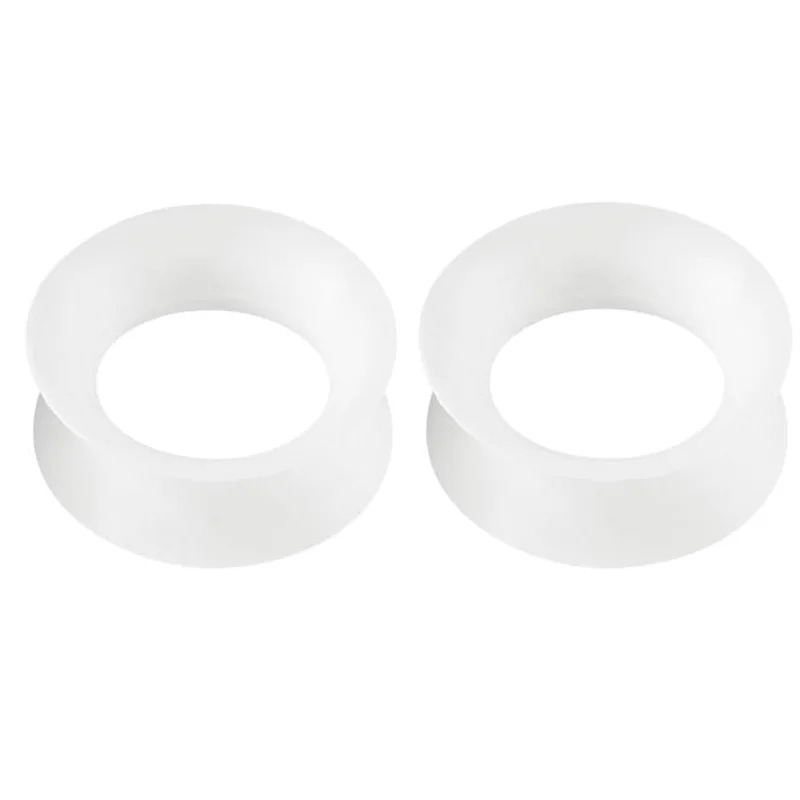 2 stuks 3mm-22mm Siliconen Flexibele Double Flared Flesh Tunnel Zachte Oordoppen Oor Meters Expander Brancard Earlets Piercing Sieraden