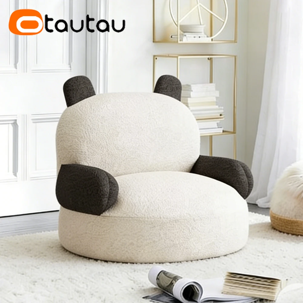 OTAUTAU Children Small Soft Faux Fleece Bean Bag Cover Bear Pouf Beanbag Cover SF637【No Filler!Please Buy Filler Yourself!】 view 6