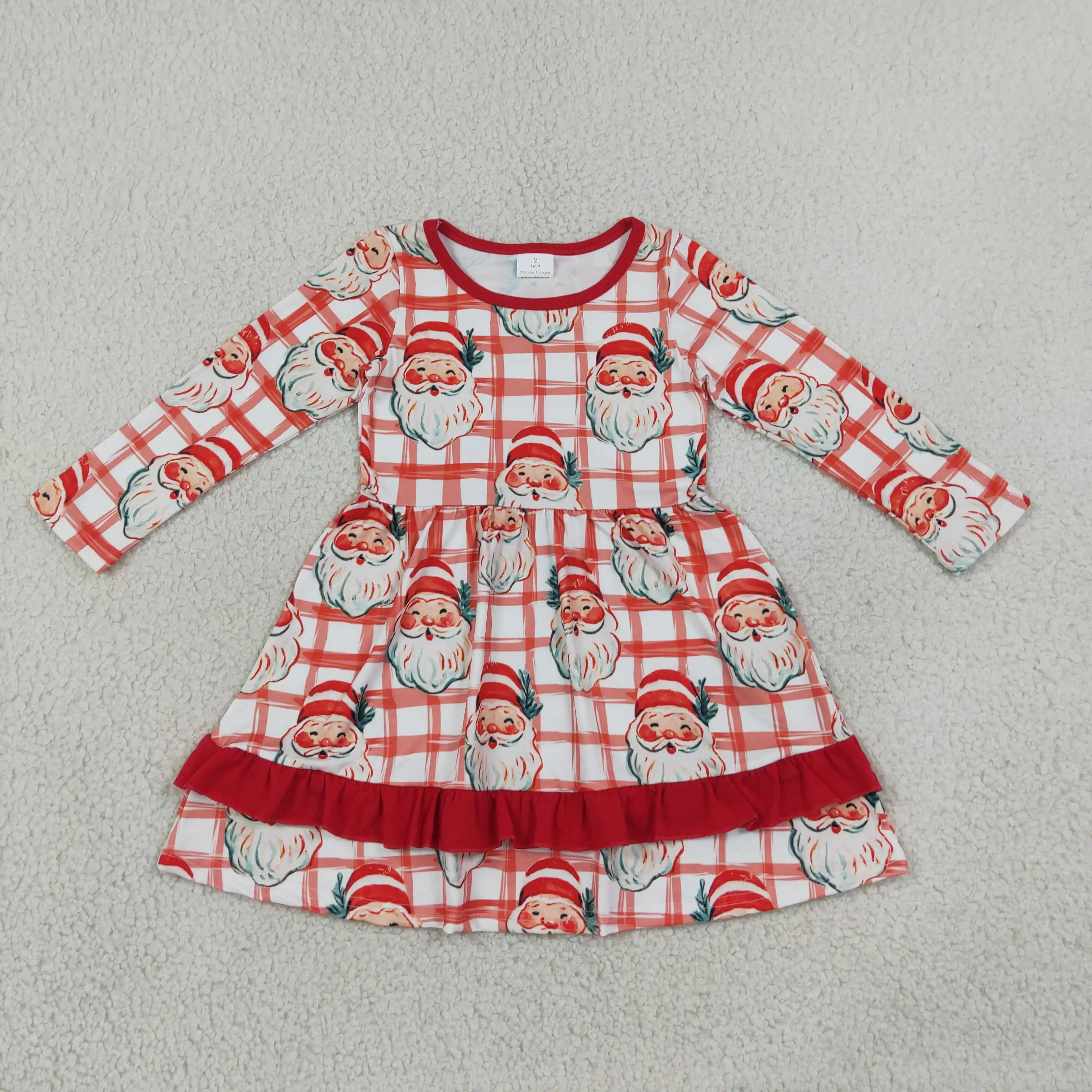 Baby Clothing Wholesale - Großhandel Baby Kinder Langarm Weihnachtsmann Kariertes