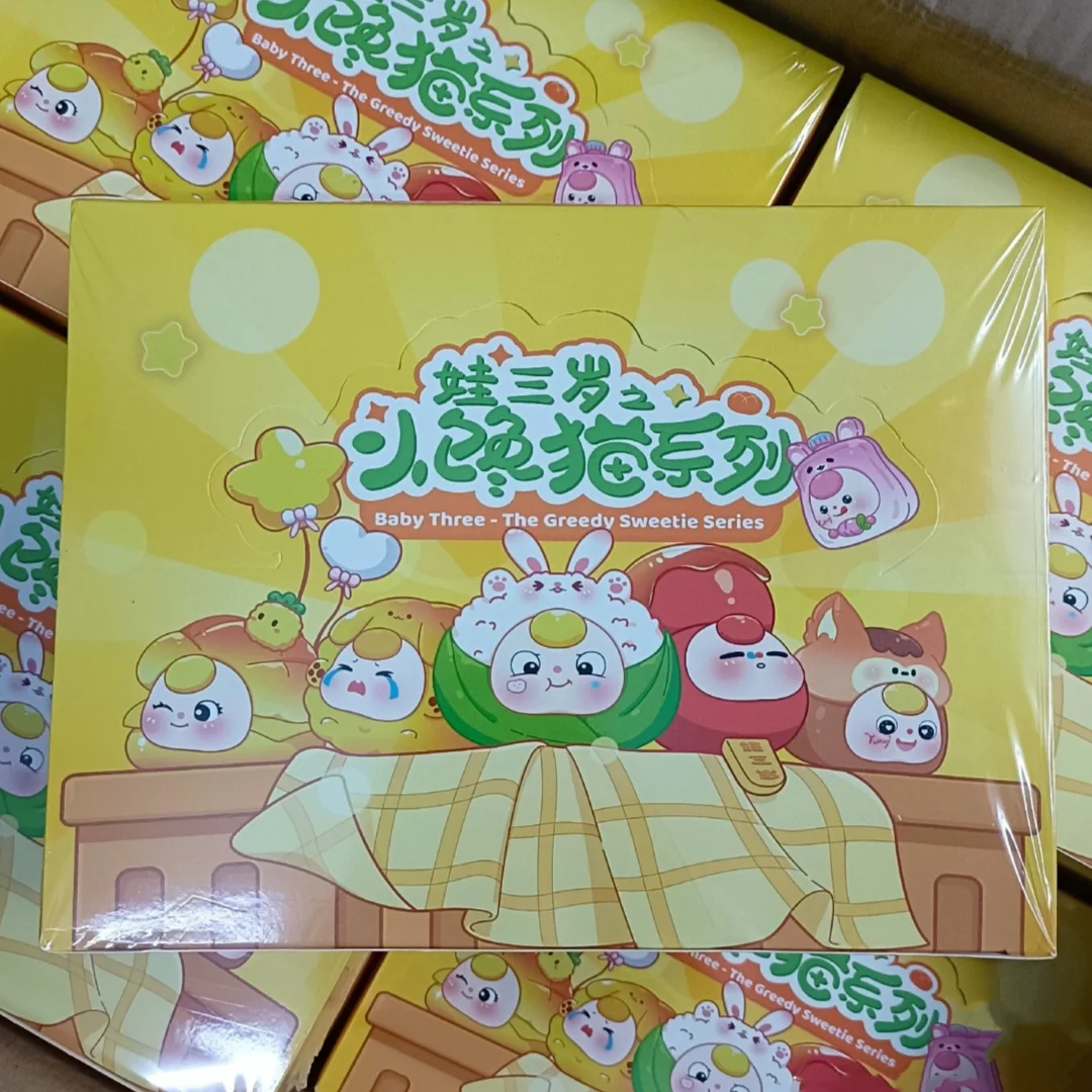 

Baby Three The Greedy Sweetie Series 1,0, модная слепая коробка, милая фигурка куклы, кавайные коллекционные фигурки для детей и коллекционеров