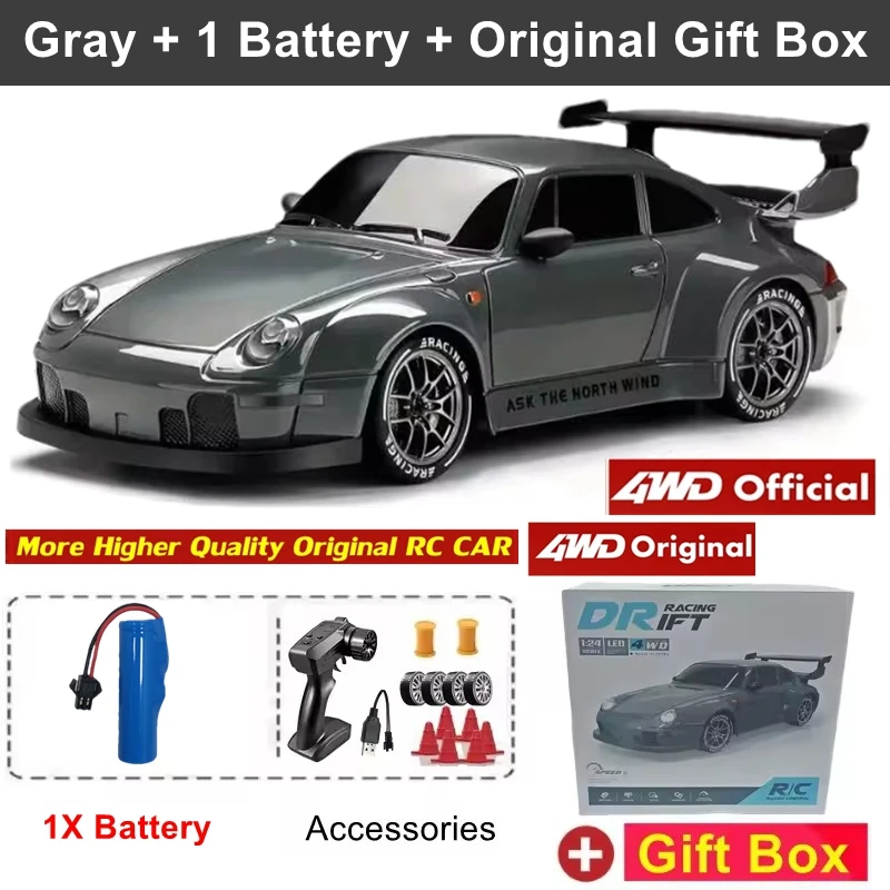 Nieuwe 4WD Afstandsbediening Drift Auto Full Size 1:24 Mini Afstandsbediening Racewagen Model 2.4G Radio Hoge snelheid RC Auto Jongen Speelgoed Cadeau