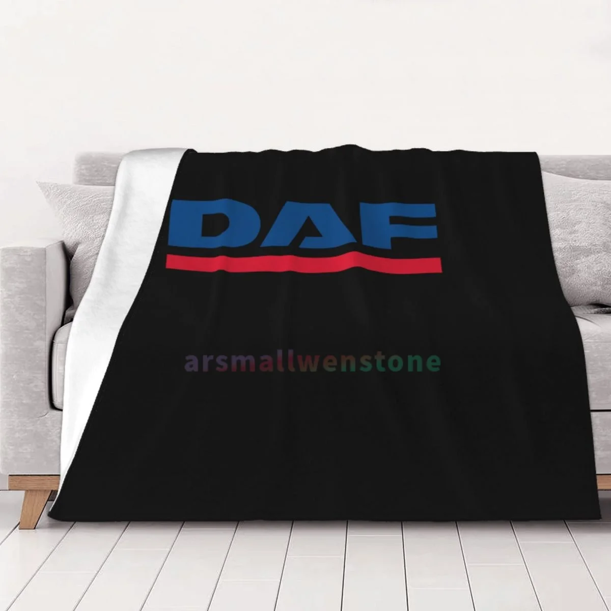 DAF Truck Pattern Flannel Fleece Blanket Soft Warm Lightweight Cozy Anti-Pilling Fuzzy Throw Blankets for Couch Bed Sofa Travel