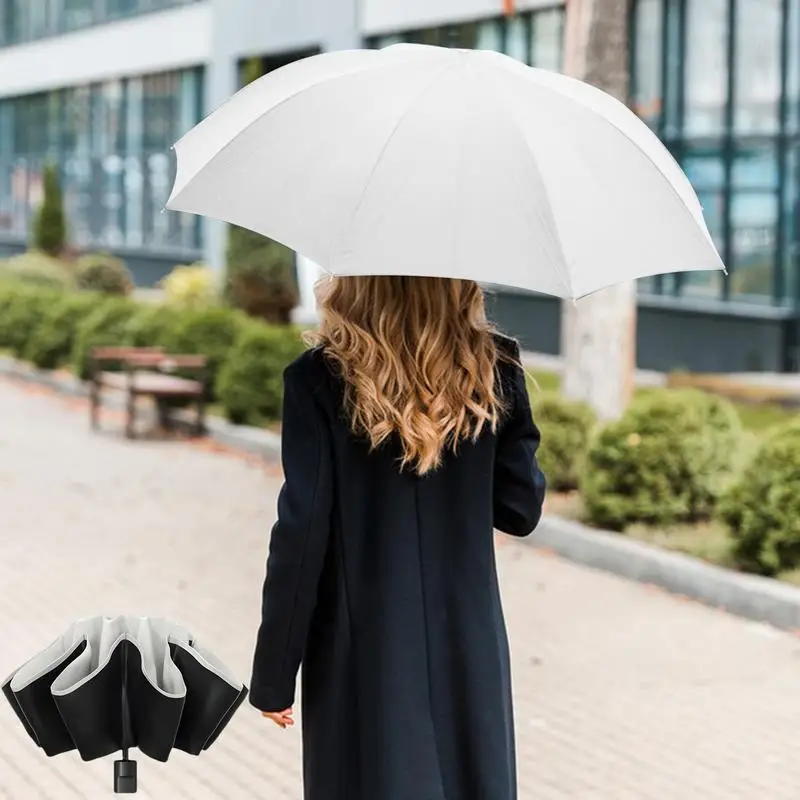 Collapsible Umbrellas Windproof Rain & Sun Protection Travel Umbrella Large Size Automatic Or Manual Lightweight For Rainy Or