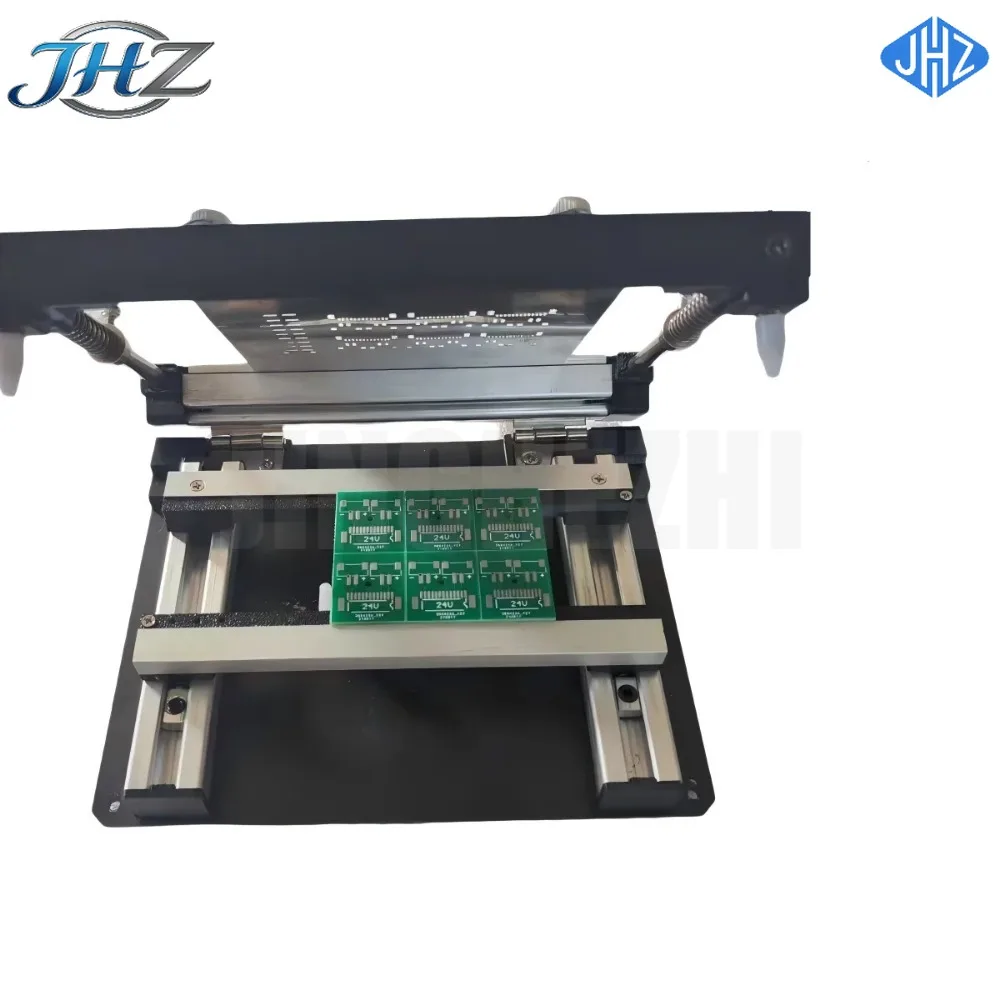 

Ручной микропринтер для трафаретной печати JHZ для паяльной пасты на стальной сетке SMT 100*100 мм, стол для печати на печатных платах