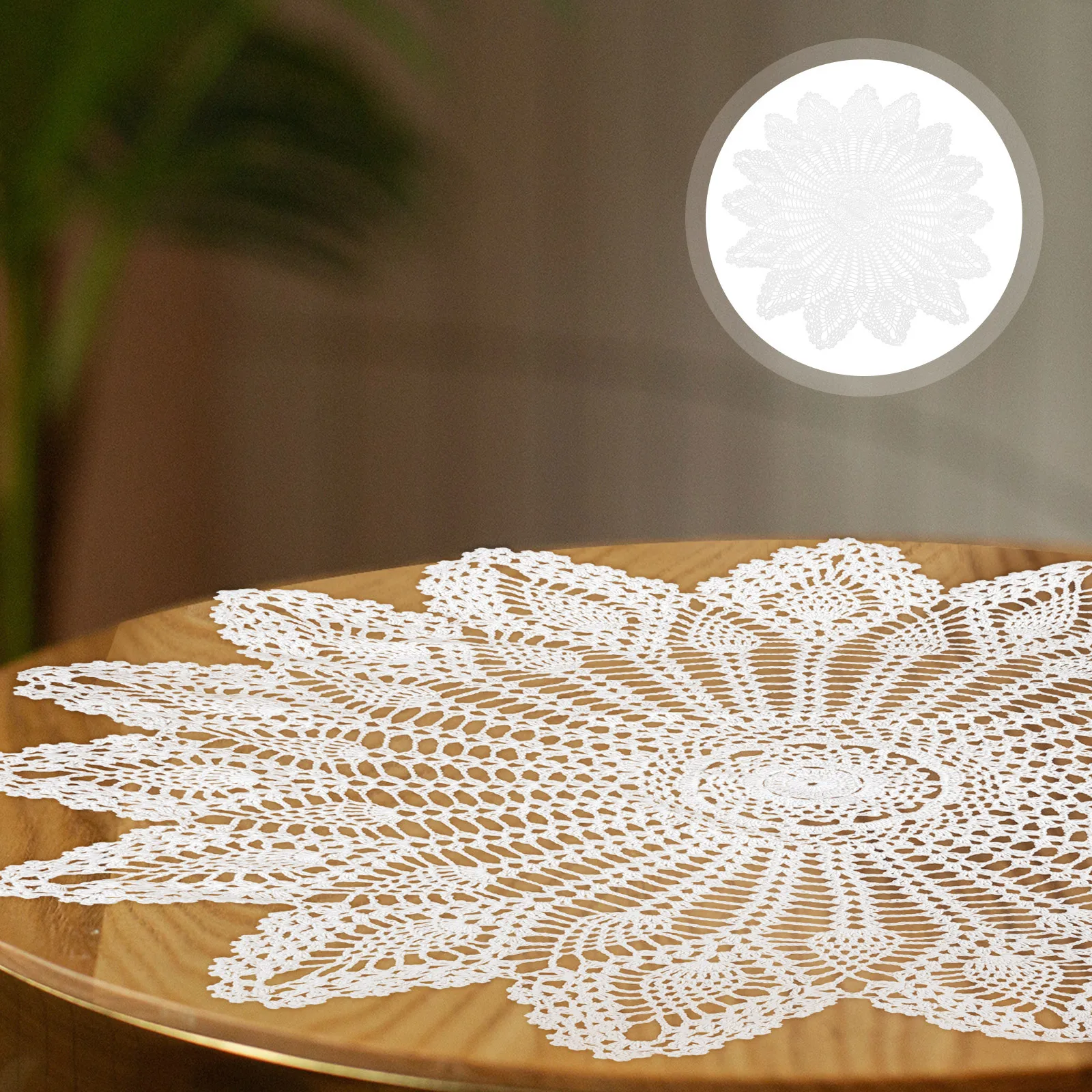 

Retro Vintage Crochet Tablecloth Handmade Delicate Decorative Table Cover for Dining Room Home Party Table Cloths