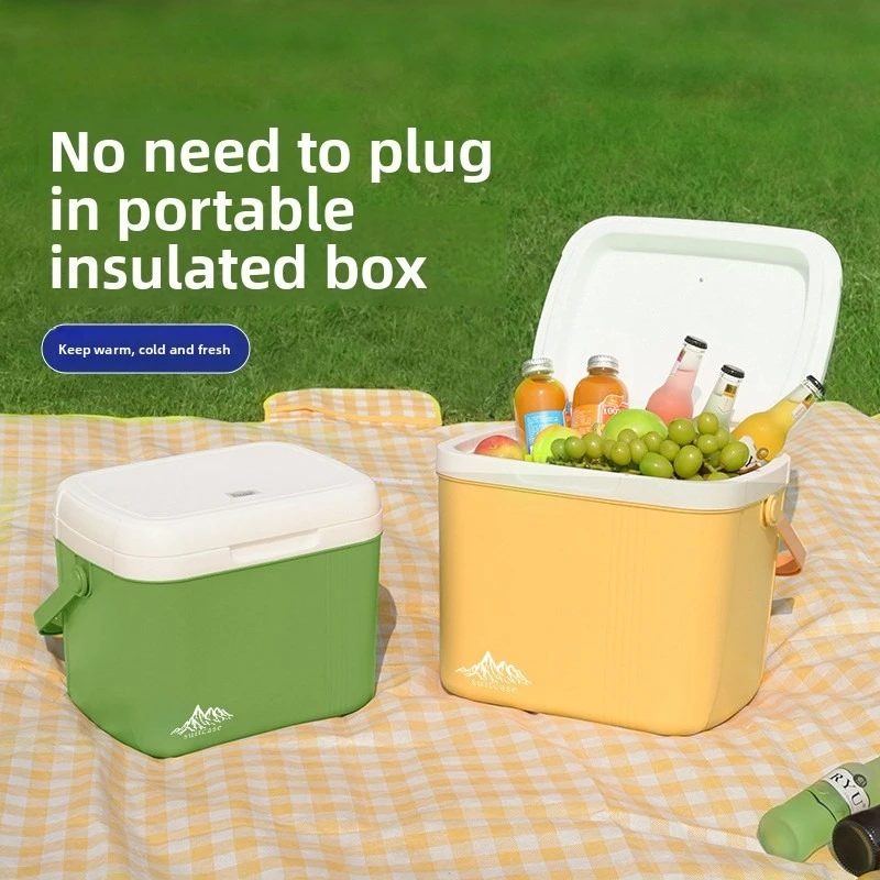 

Portable Cooler Ice Box for Outdoor Camping Car Carriage Picnic Save Freshness Insulated Tote Portable Ice Box Camping Cooler