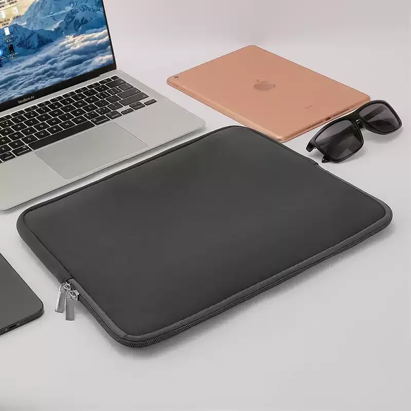 Slim Laptop Sleeve Breathable Fabric Protective Pouch For 11-17 Inch Notebooks Lightweight Shockproof Carrying Case For Travel