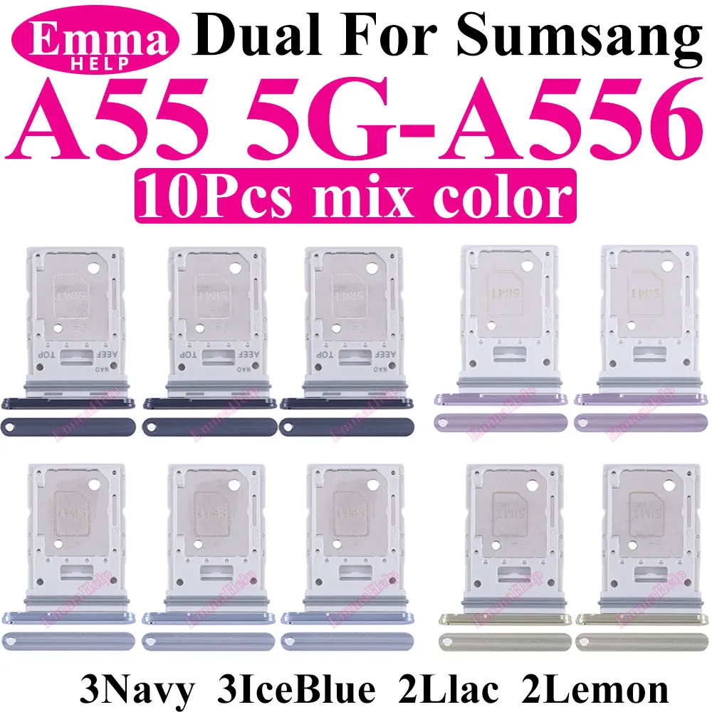 10Pcs SIM Card Tray For Samsung Galaxy A06 A16 A26 A36 A56 A05 A15 A25 A35 A55 A07 A17 SIM Chip Holder Slot Adapter Repair Parts image 3