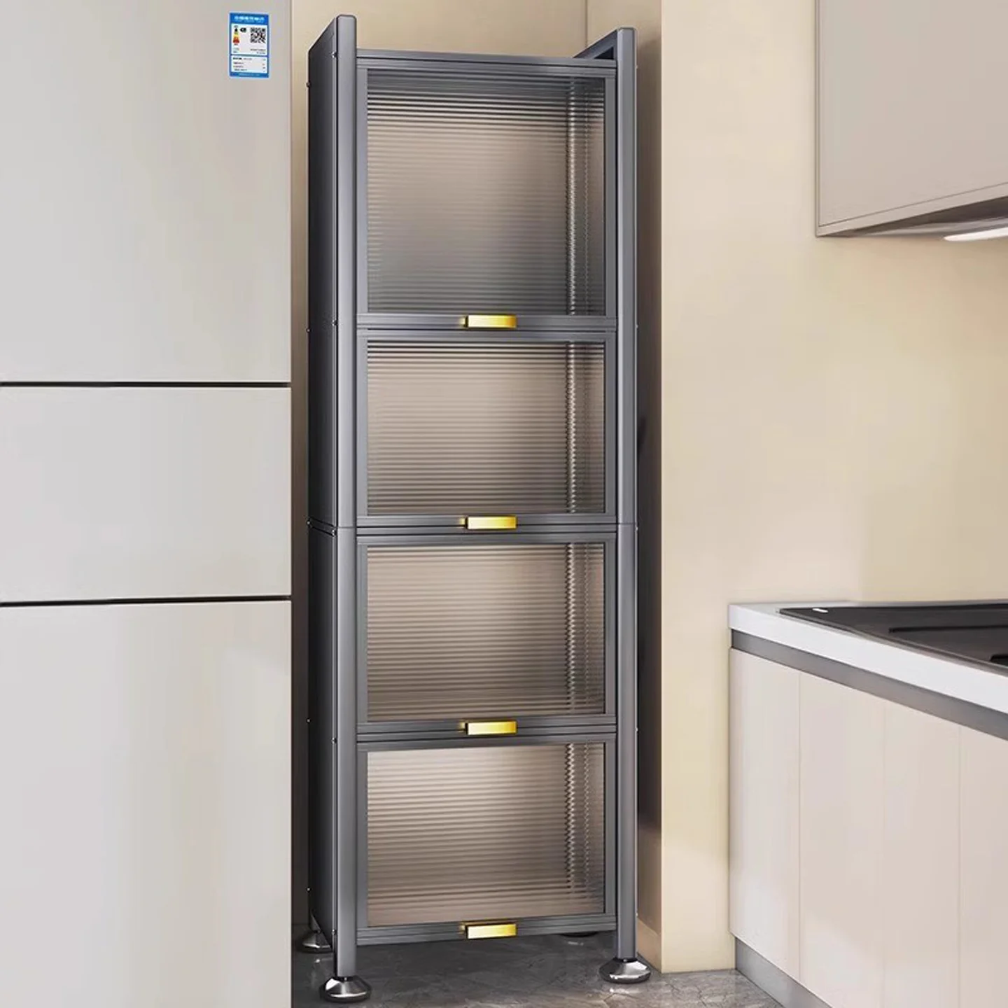 

Kitchen gap storage, dining side cabinet, multi-layer floor crevice storage cabinet, locker storage cabinet, cupboard, cupboard