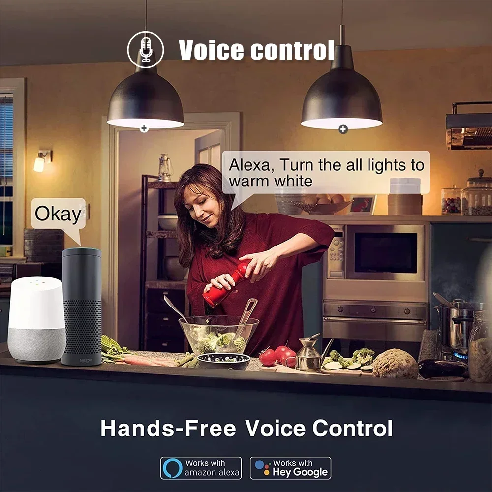 TNCE Tuya GU10 spots LED Bulb, WIFI or zigbee spotlight RGBC+W 2700-6500 Dimmable Lamp, Smart Life, Voice with Alexa Google home