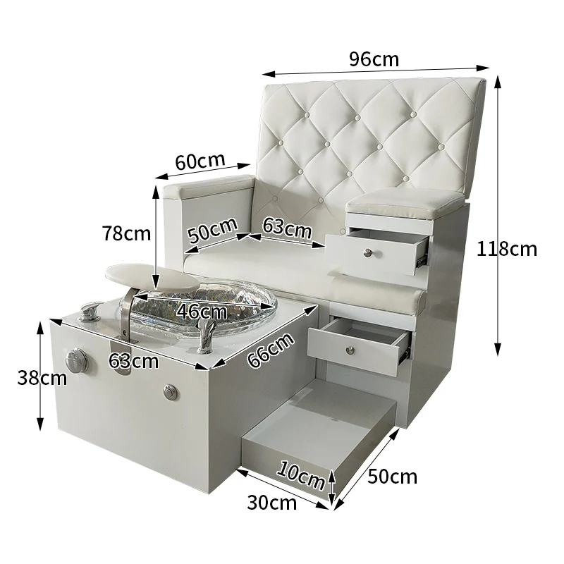 Hot selling beauty furniture factory in pedicure chair electric foot massager chair for spa beauty salon