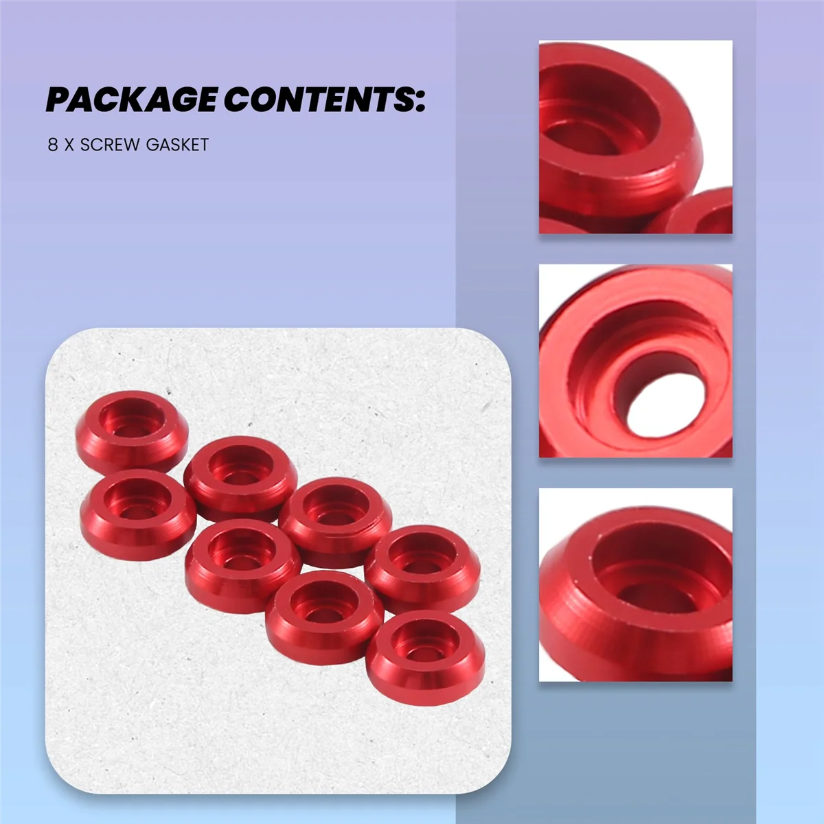 BFYL-8 шт. металлический шатун, винт, прокладка, шайба, подставка для WPL C14 C24 C34 C44 MN D90 D91 D99S RC автомобиля, красный