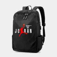JODAN-mochila Neutral de lona con estampado de letras para hombre y mujer, morral escolar para estudiante, mochila para ordenador portátil a la moda para niño y niña, puerto USB