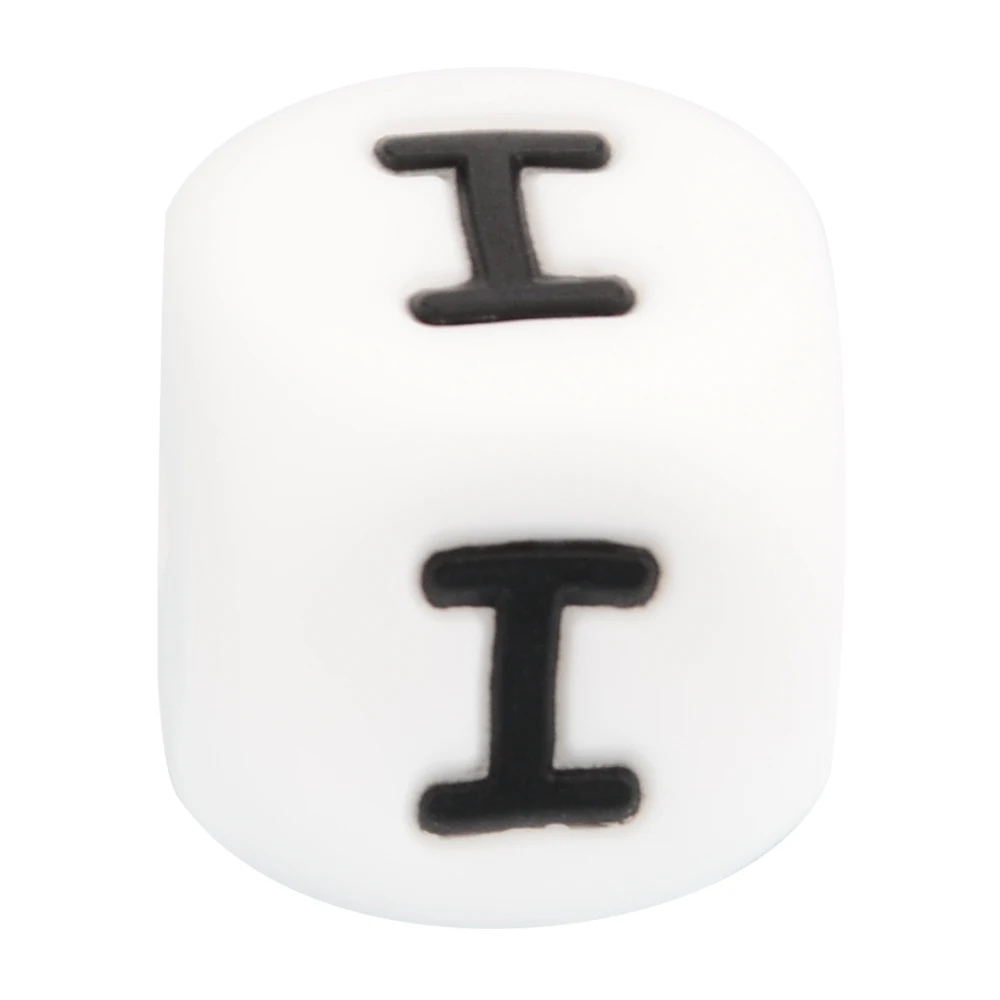 NONE Lofca 100 Stück 12 mm Silikon-Buchstabenperlen, Silikonperlen, lose Perlen, Lebensmittelqualität, DIY-Armband, Halskette, Schnullerkette, Zubehör 7