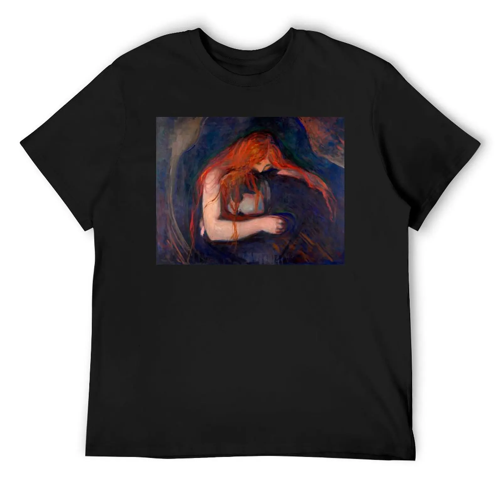 

Love and Pain (Vampire) Edvard Munch Painting T-Shirt graphic shirts oversized t shirt blacks Short sleeve tee men