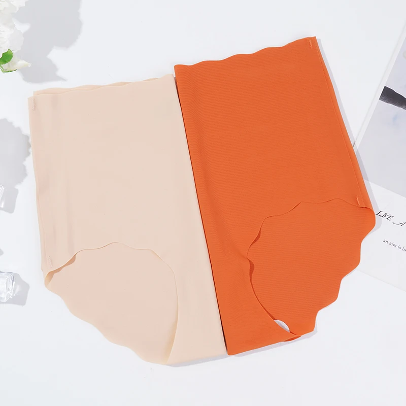 Roupa interior invisível para maternidade sem costura, cuecas de cintura alta, monocromáticas, confortáveis e macias, ultrafinas, 3 peças por conjunto