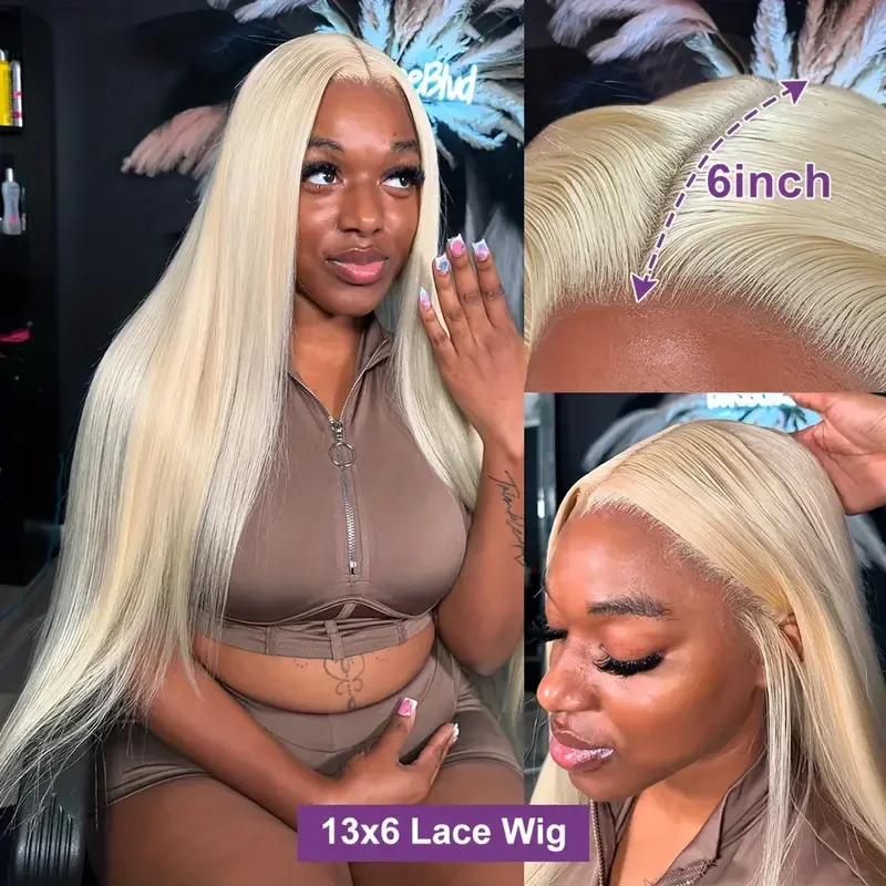 HD شفاف 200 الكثافة العظام مستقيم 613 الدانتيل أمامي باروكة من شعر طبيعي ملون 30 40 بوصة 13x6 الدانتيل الجبهة 100% خصلات الشعر المستعار الإنسان
