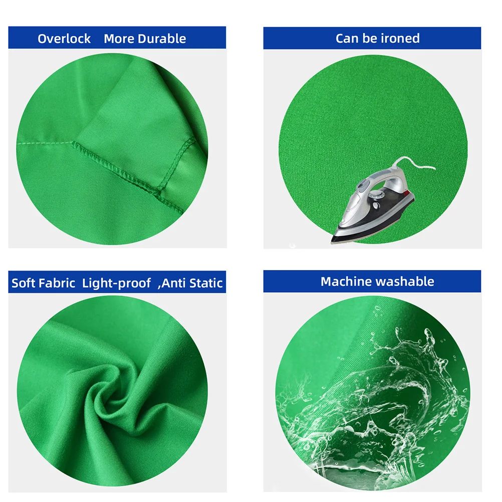 

1pc Green Background Photography Decor Photo Green Background Backdrop Fabric For Studio Video Shooting Party Decor Scene Layout