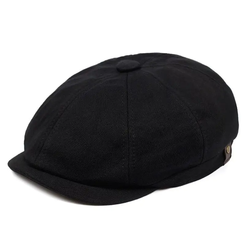 Sombrero octogonal Retro para hombre y mujer, gorro de vendedor de periódicos británico que combina con todo, boina parasol para salida, sombrero de