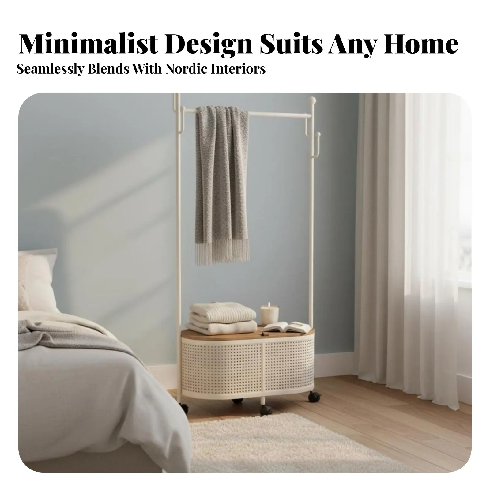 

Передвижная вешалка для одежды на колесиках с полками, многофункциональная мобильная конструкция для спальни, прихожей, общежития