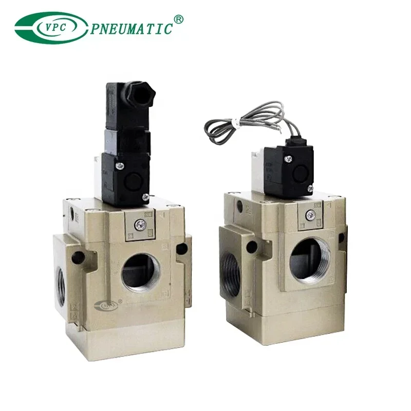 Tipo emergente pilotado serie VG342 con válvula solenoide de aire de 3 puertos con sello de goma