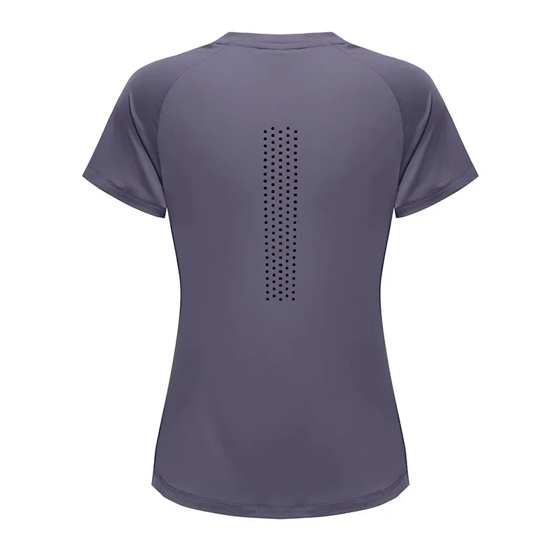 Yoga Clothes Summer Short-Sleeved Women Loose Quick-Drying T-Shirt Sports Running Shirt Elastic Casual Round Neck Breathable