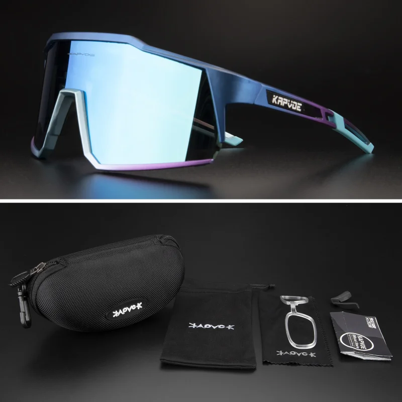 KAPOVE-Lunettes de soleil polarisées pour cyclisme, VTT, UV400, sport, route, vélo, TR90