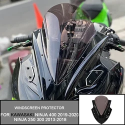 For Kawasaki Ninja 400 2019-2020 250 300 2013-2018 2016 Motorcycle Windshield Windshield Wind Deflector Screen Double Bubble