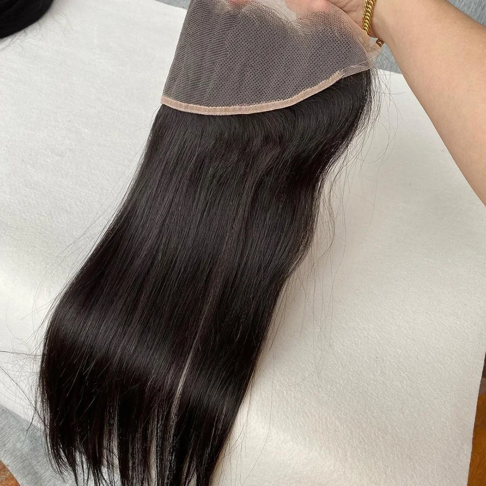 Frontal 13x4 HD Lace Only Invisible Transparent Lace Melt Skins Straight 13x4 Lace Frontal  Human Hair Remy Pre Plucked