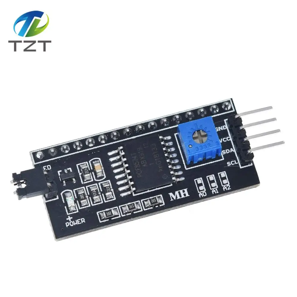 DIYTZT PCF8574 IIC I2C TWI SPI Serial Interface Board Port 1602 2004 LCD LCD1602 Adapter Plate LCD Adapter Converter Module