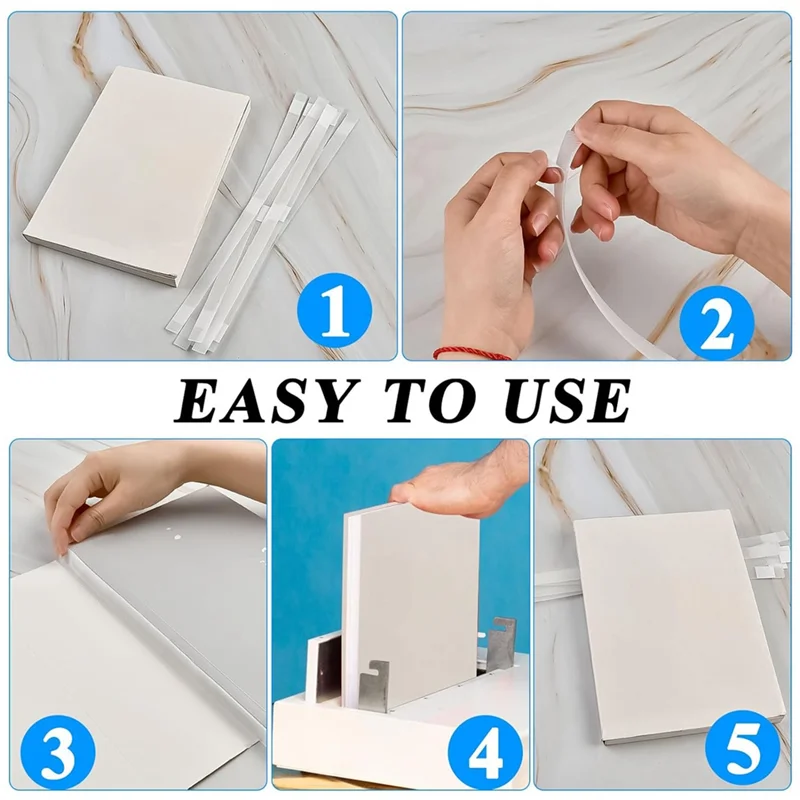 

50 Pcs Glue Strips With Mesh Backing, Thermal Glue Strips For Book-Binding Hot Melt Adhesive Book Repair Tape