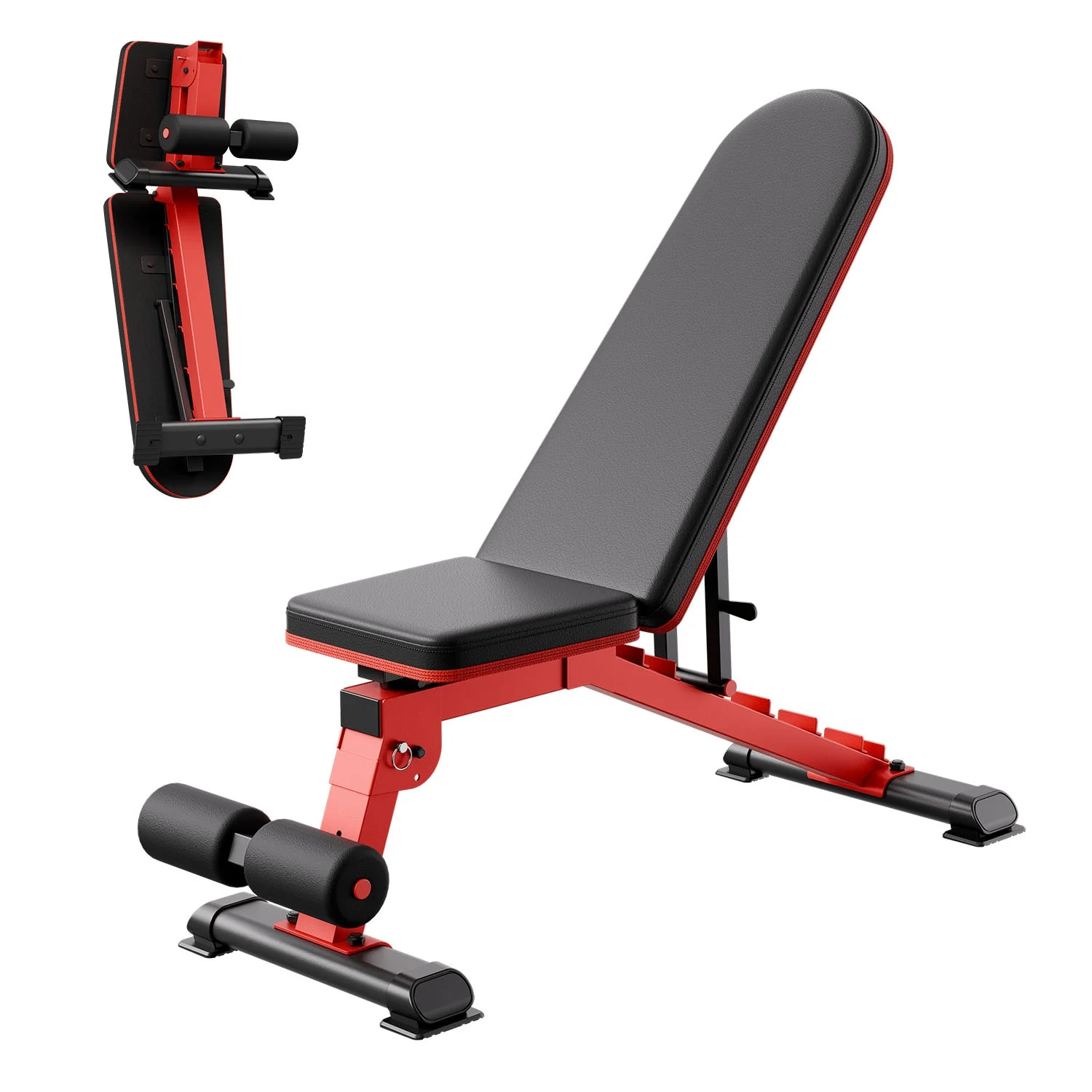 Weigt  1200lb Heavy Duty Stable Weight  Press Adjustable Exercise Sit up Flat  with Quick Folding