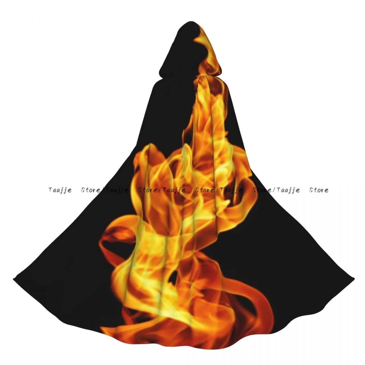 

Коллекция огня, плащ ведьмы с капюшоном, карнавальный костюм на Хэллоуин для взрослых, длинная праздничная накидка