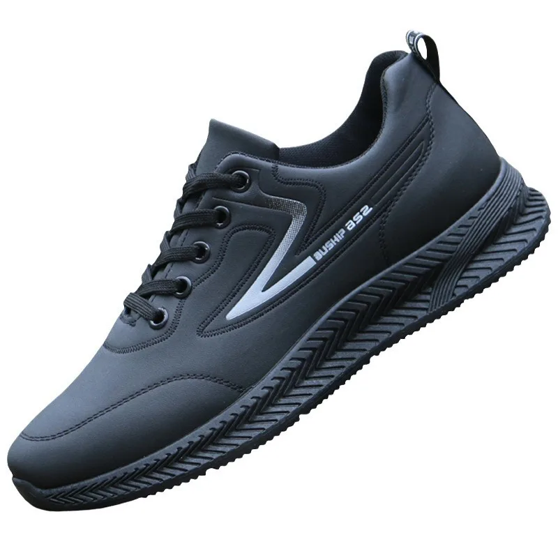 Chaussures pour hommes chaussures décontractées en cuir de haute qualité à lacets chaussure vulcanisée à semelle épaisse nouvelles chaussures de course de Sport hommes chaussures d'entraînement Tenis