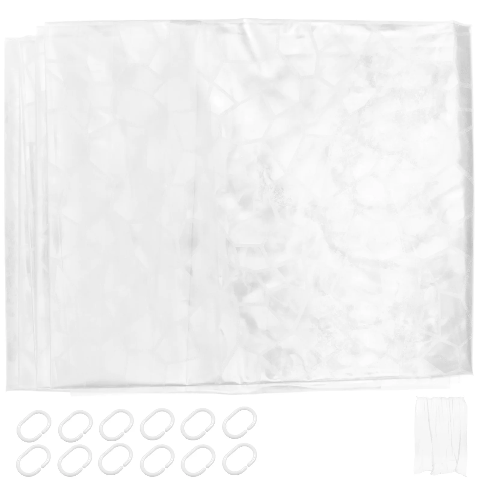 

Premium Bath Curtain Thickened Peva Shower Liner Long Waterproof Bathtub Curtain For Bathroom Household Decorative Use