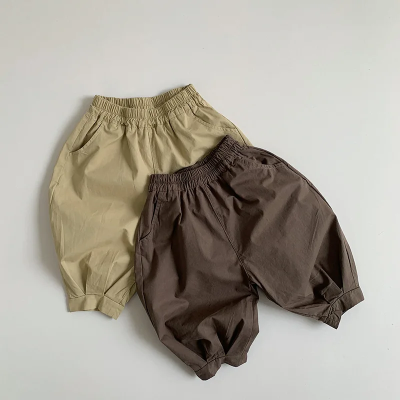Cotton Thin 2024 Spring Summer New Children Wide Leg Pants Casual Boys Trousers Loose Korean Toddler Wear Kids Clothing For 1-8Y image 3