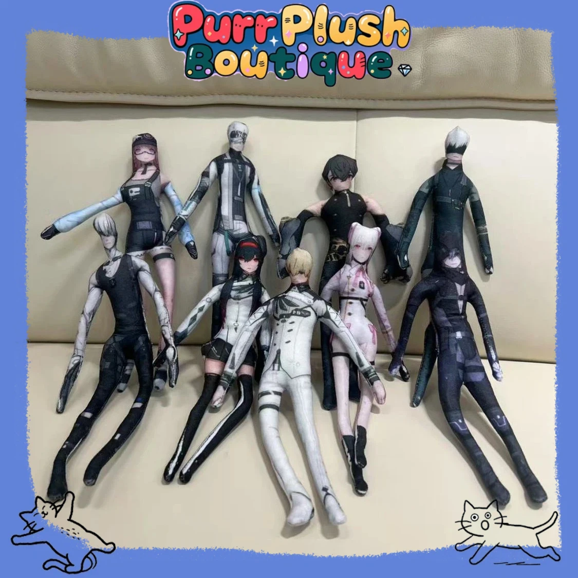 Boneca torcible de fio de 28cm, punição: corvo cinza luna cosplay pés de desenho animado maumet fantoche tem esqueleto de fio de ferro presente otaku