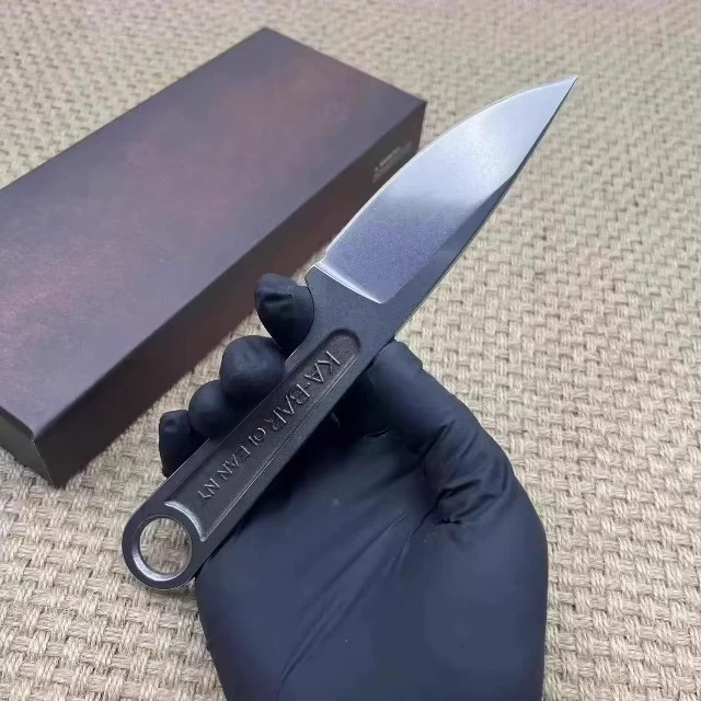 Small straight high hardness outdoor knife survival knife integrated keel with K sheath survival camping pocket knife EDC image 3