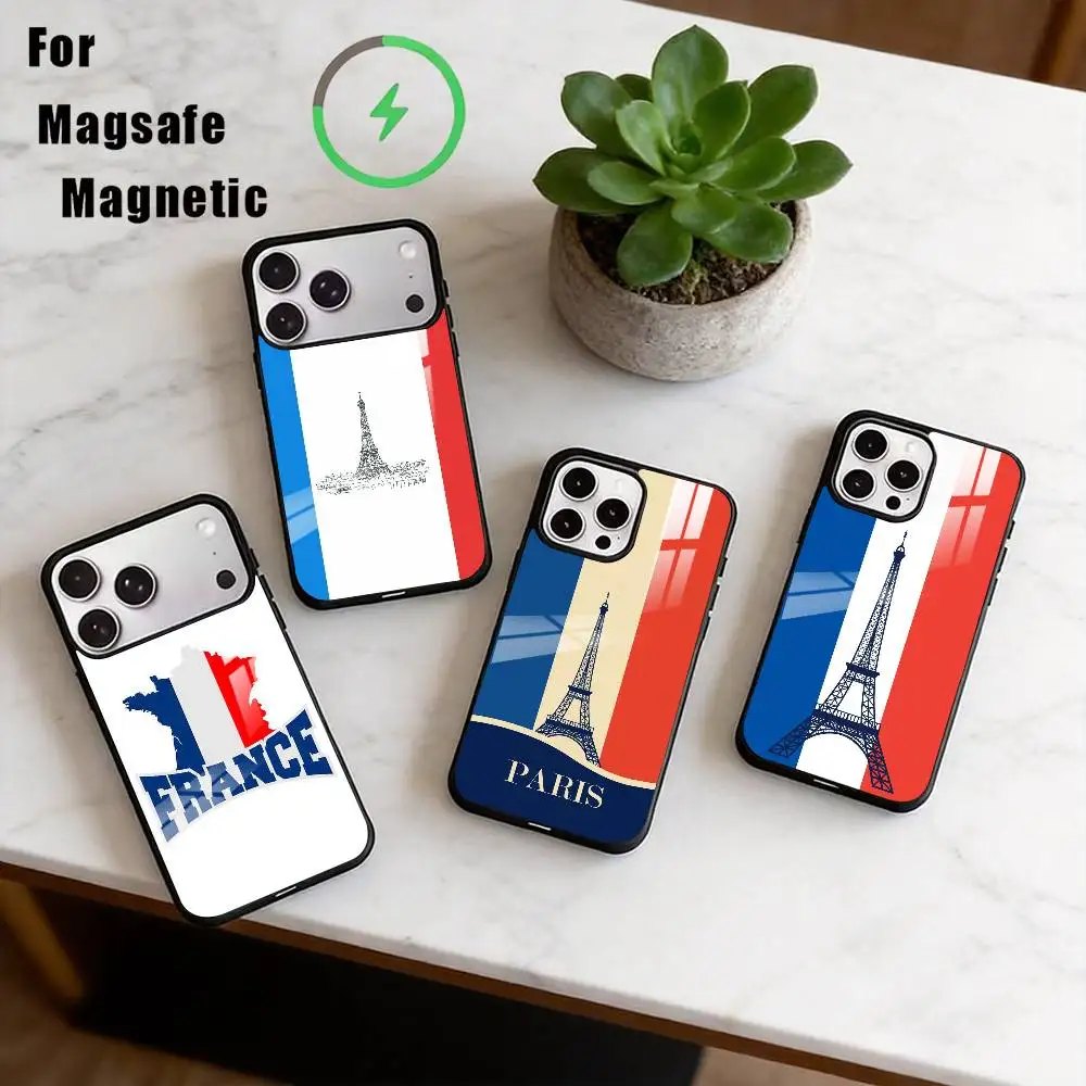 

Culture of the French National Flag Phone Case For iPhone17,16,15,14,13,12,11 Plus,Pro Magnetic For Magsafe Wireless Charging