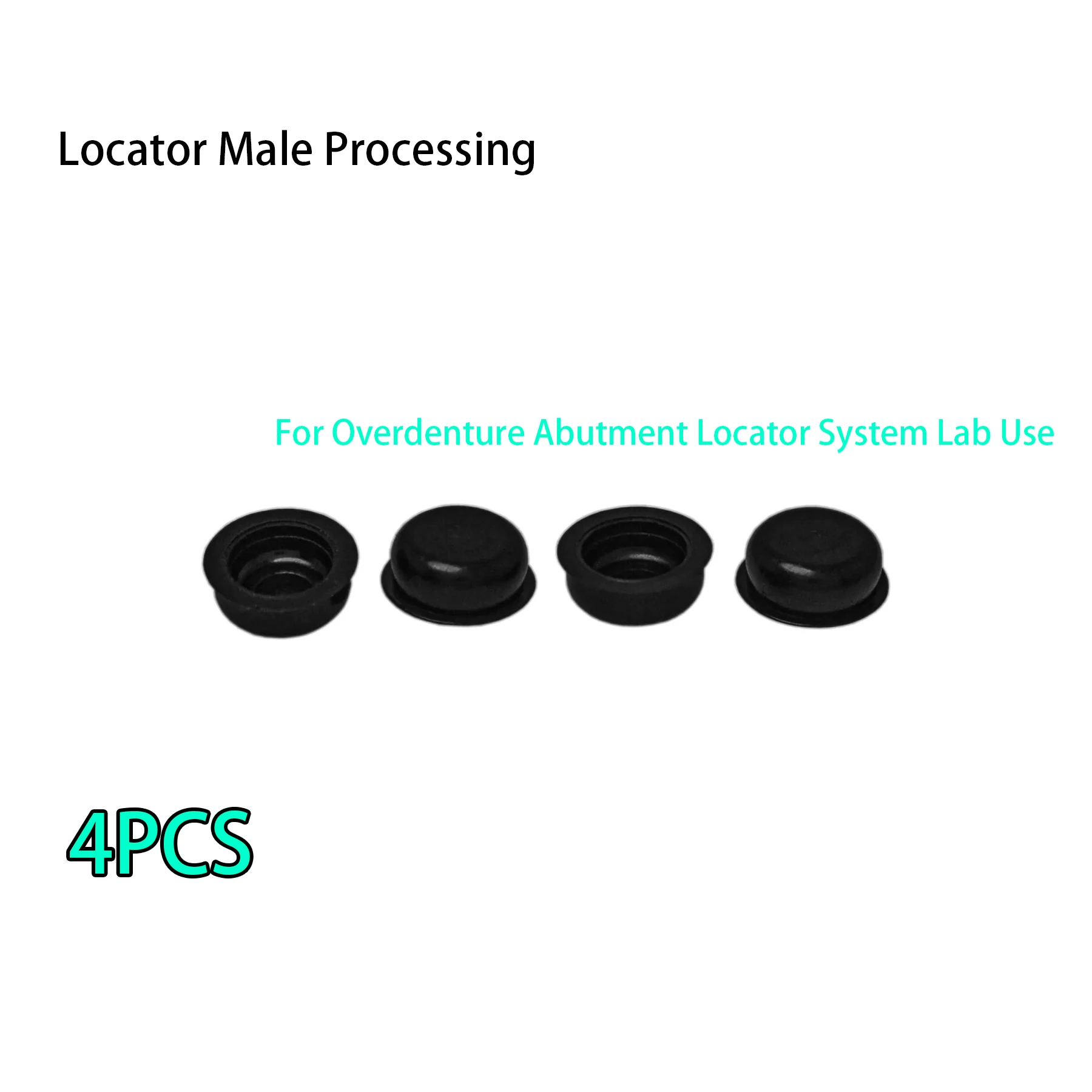 4Pcs Dental Overdenture Abutment Locater System Lab grip Retention Processing Cap