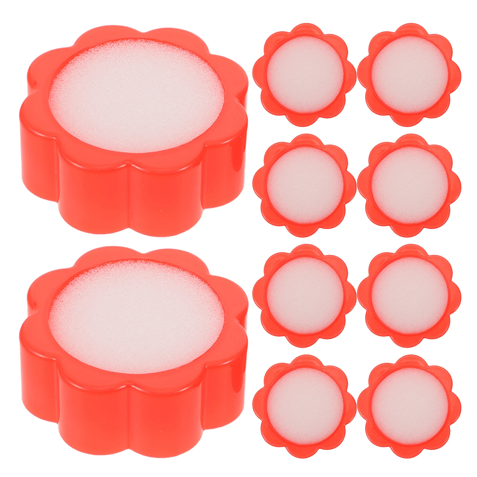 Éponge hydratante pour doigts en forme de fleur, 10 pièces, haute Absorption pour compter l'argent, poignée confortable pour une utilisation à Long terme