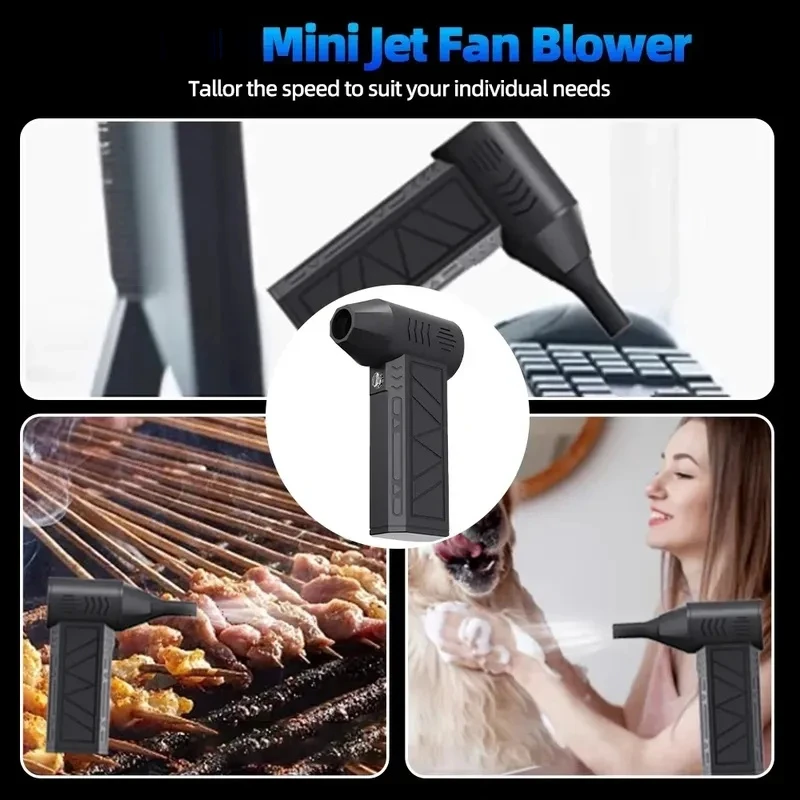 130000 دورة في الدقيقة نسخة متميزة مروحة توربو صغيرة منفضة هواء كهربائية تنظيف قابل للتعديل سرعة الرياح منفاخ عنيف مع السيارة #5