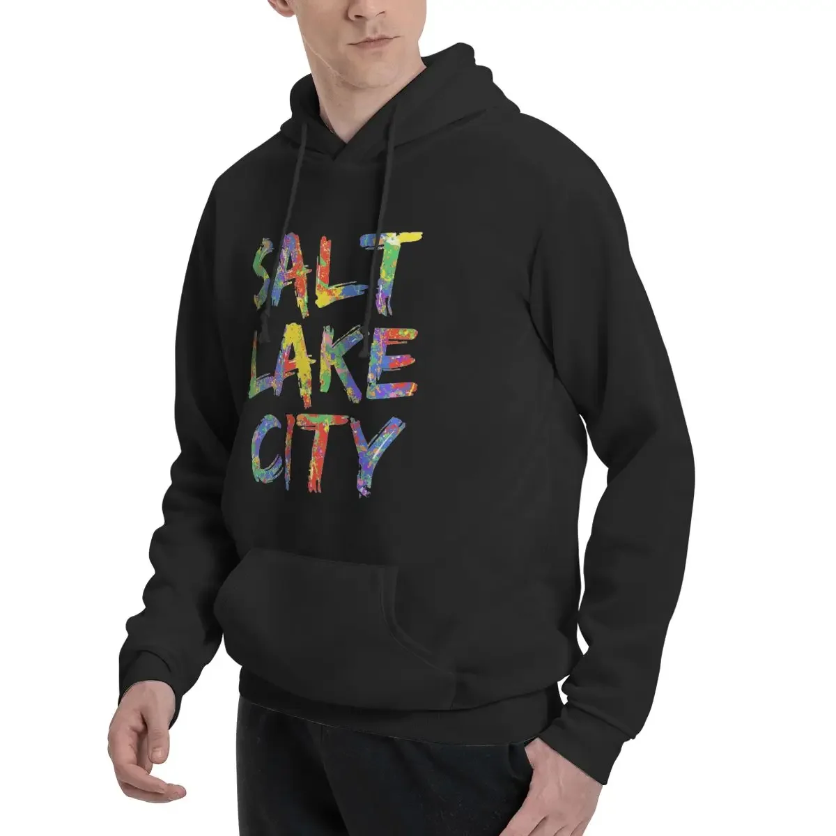 Salt Lake City Paint Splash Hoodies Men Women Casual Pullover Sweatshirt Harajuku Long Sleeve Hooded Autumn Winter