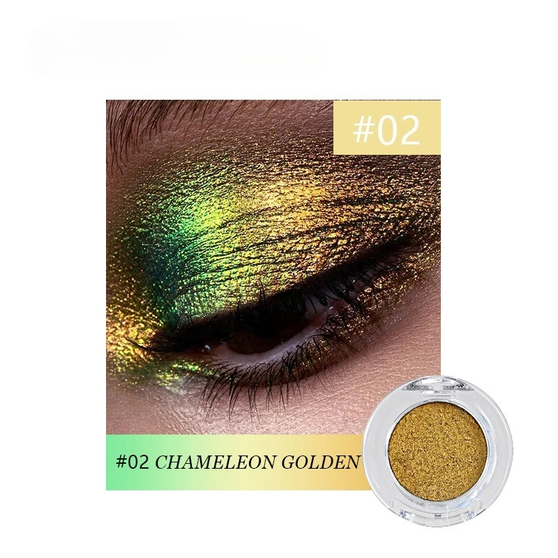 Ombretto camaleonte in polvere Multicromato Metallic Shift Glitter Finitura scintillante Altamente pigmentata di lunga durata per il trucco del festival