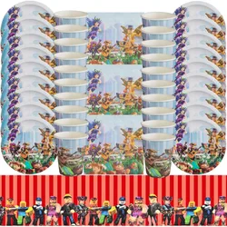 Roblox Birthday Party Decoration Disposable Tableware Set Paper Cups Plates Napkins Tablecloth Baby Shower Kids Party Supplies