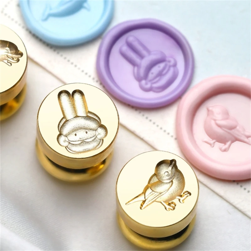 Animal Sealings Wax Stamp Bear Wax Seal Stamp for Invitations Cards Decorations Dropship